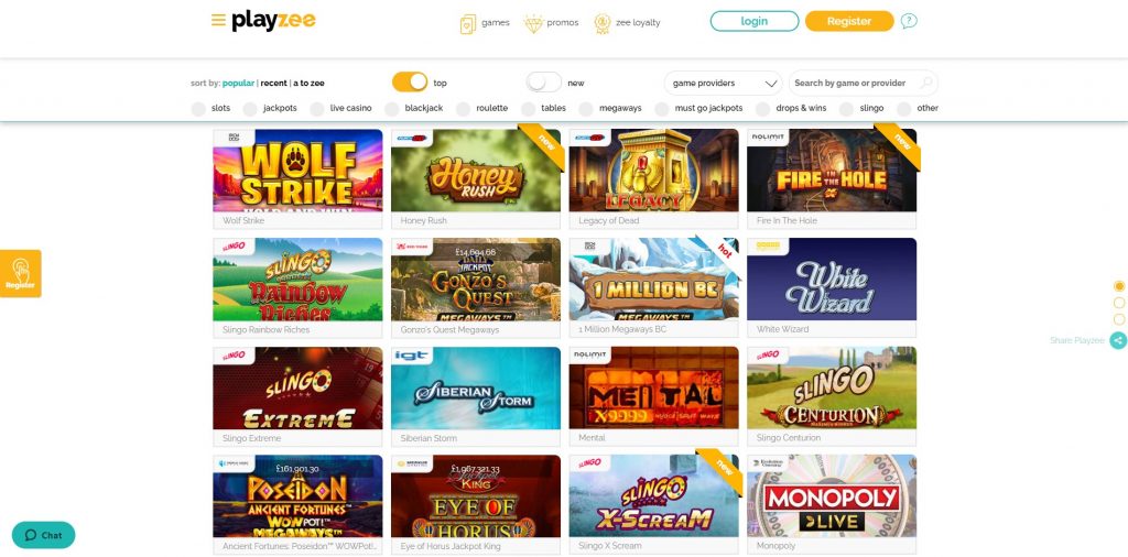 PlayZee Casino Games