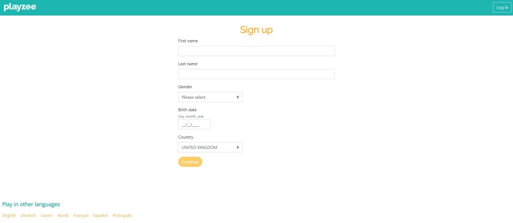 PlayZee Registration Steps