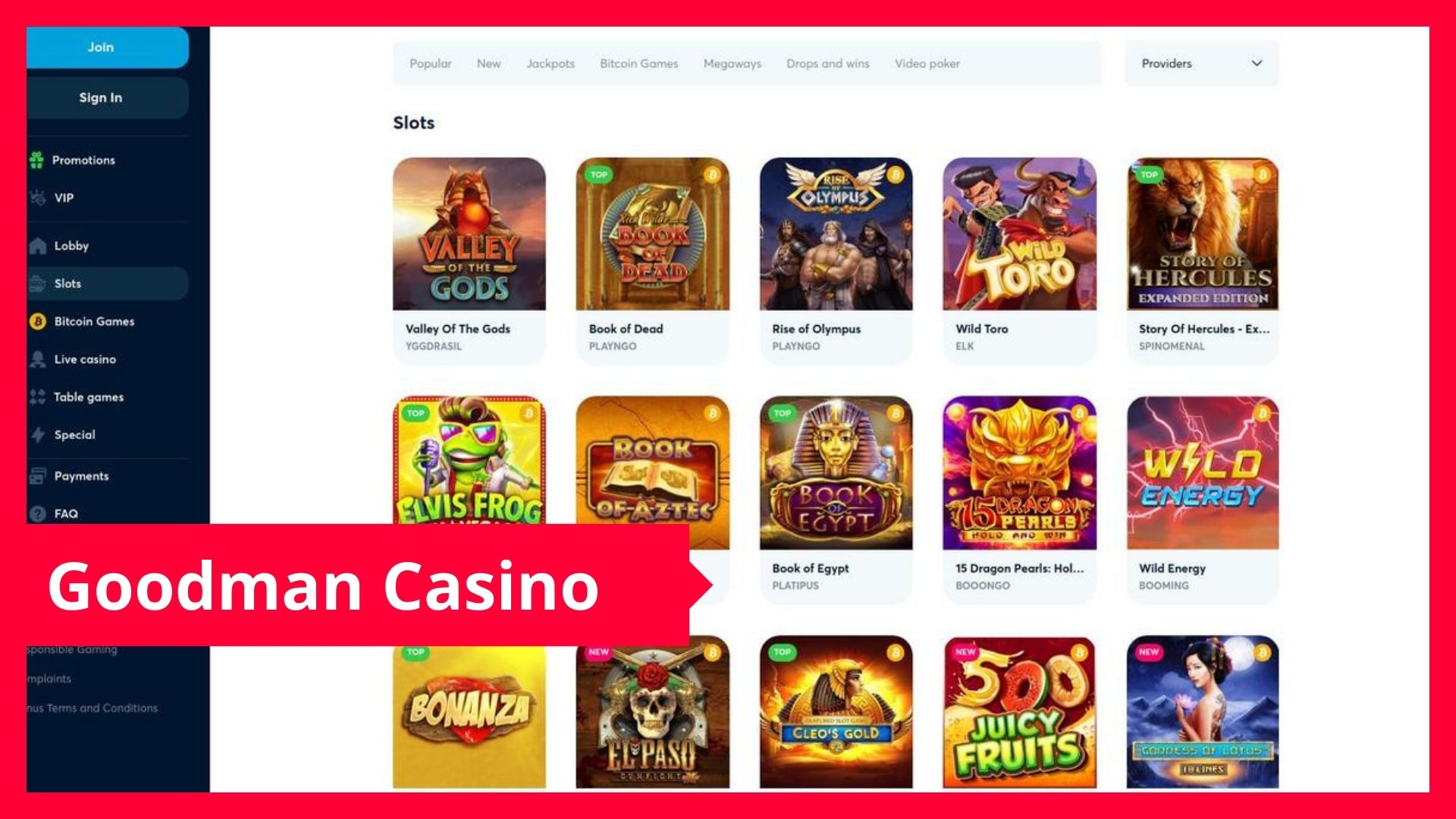 best Good Man Casino casino offer