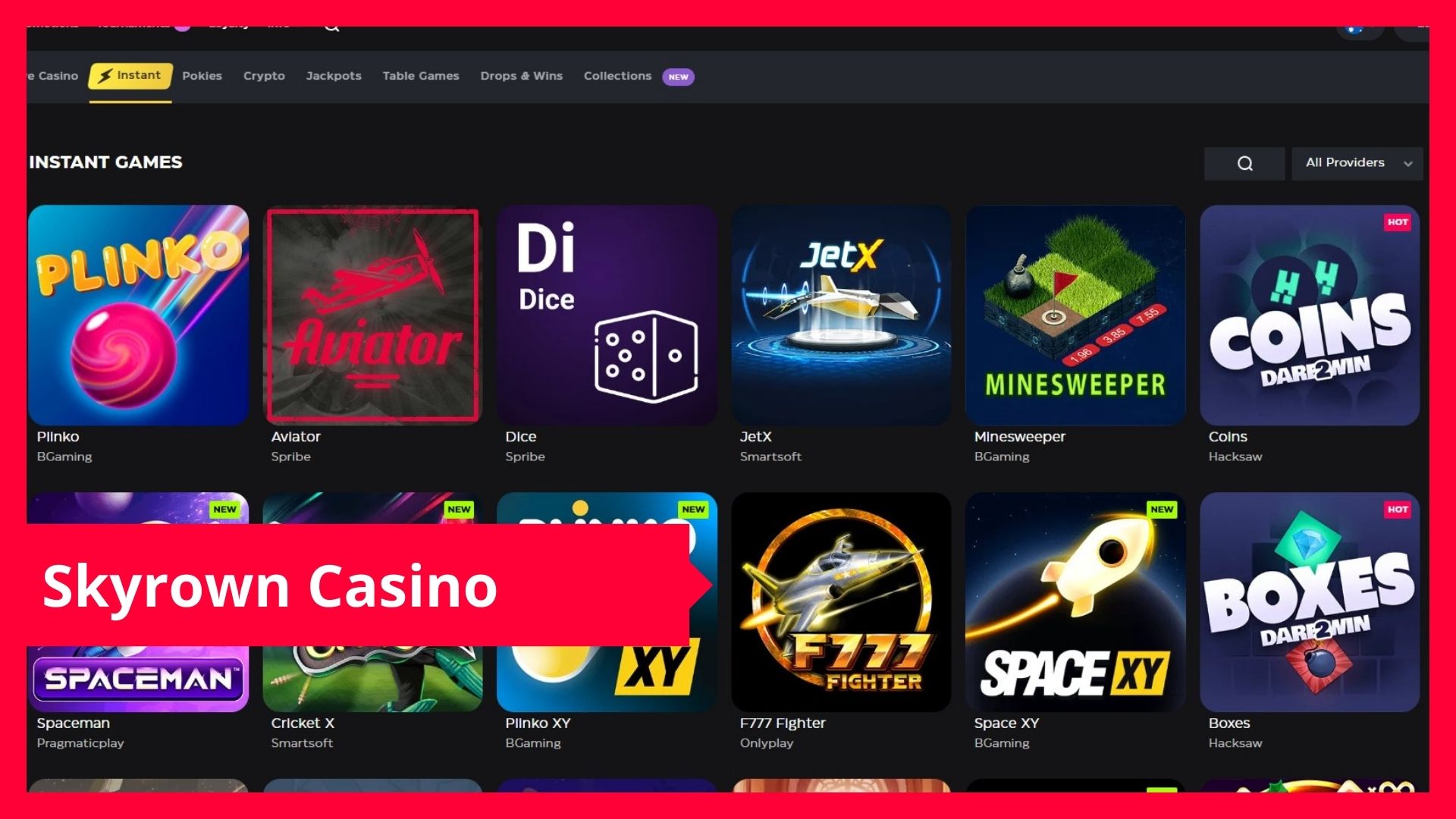 Skycrown Casino Interface