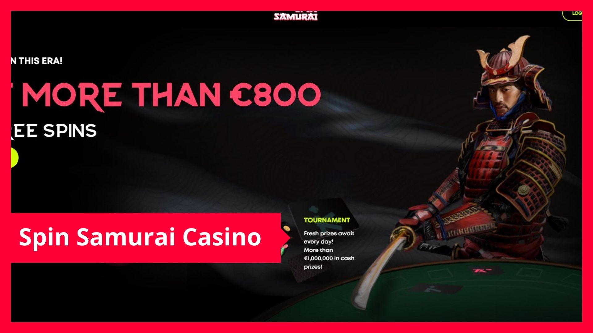 Spin Samurai Casino Interface